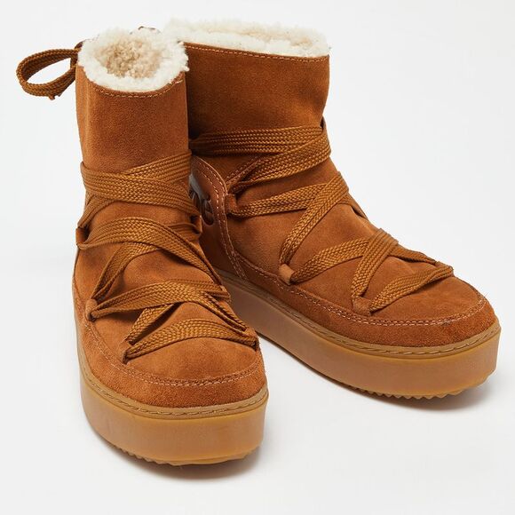 See by Chloe Brown Suede Lace Up Flat Ankle Boots Size 39 - Picture 4 of 4